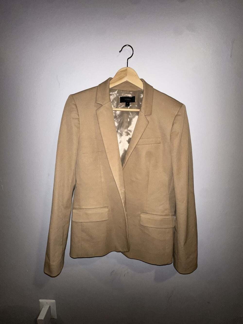 J. Crew Tan Wool Blend Blazer Jacket Size 14